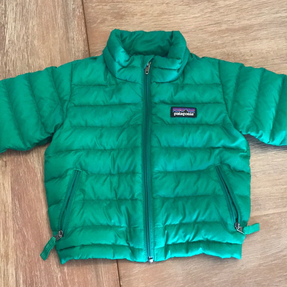 Patagonia Kids Vibrant Green Puffer Coat